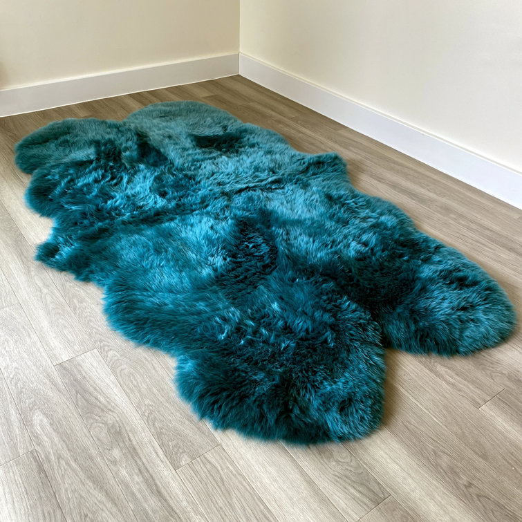 Canora Grey Teal Sheepskin Rug (Octo) Wayfair.co.uk